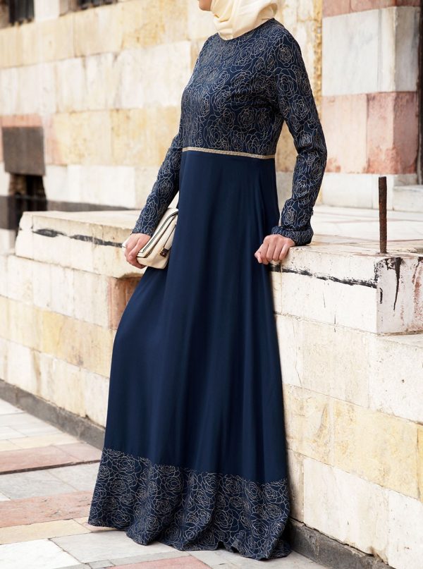 Quiet Shade Elegant Lace Cuff Detailed Full-Length Abaya