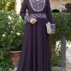 Jamilah Embroidered abaya gown engagement party wedding evening modest dress