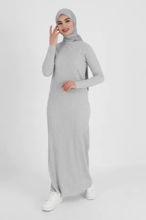 Jersey dress light grey