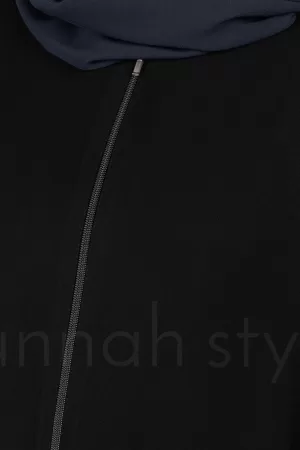 Zip Abaya Black