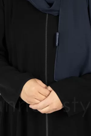 Zip Abaya Black