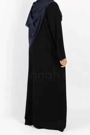 Zip Abaya Black