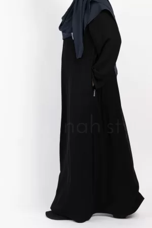 Zip Abaya Black
