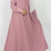 umbrella abaya rose pink