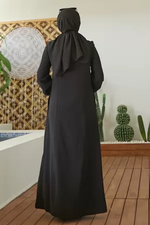 Side zip abaya